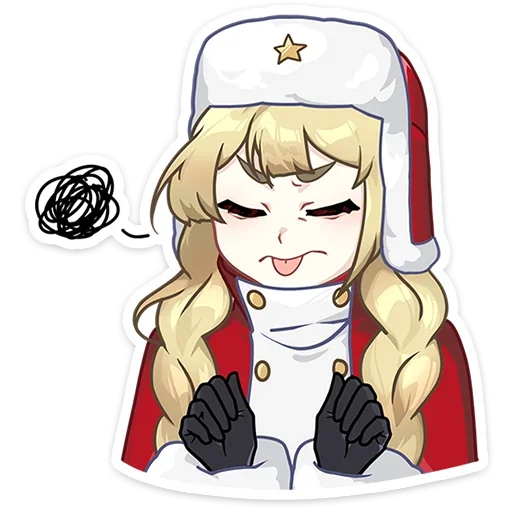 Эмодзи Новогодний посыльный Аня