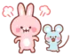 Эмодзи bear & bunny