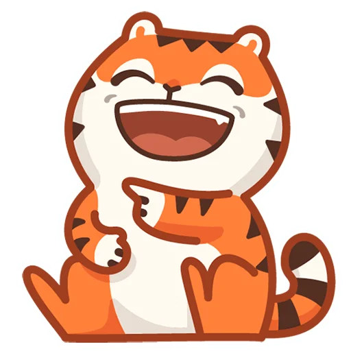 Эмодзи Тигрёнок Персик