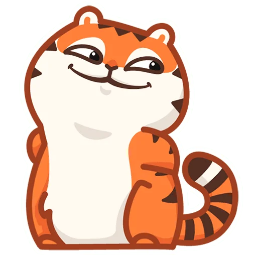 Эмодзи Тигрёнок Персик