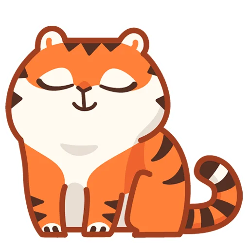 Эмодзи Тигрёнок Персик