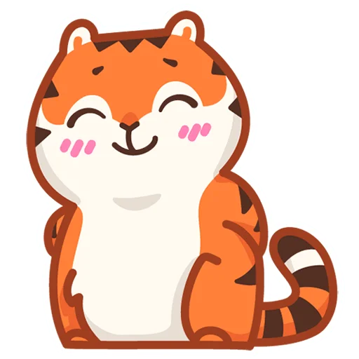 Эмодзи Тигрёнок Персик