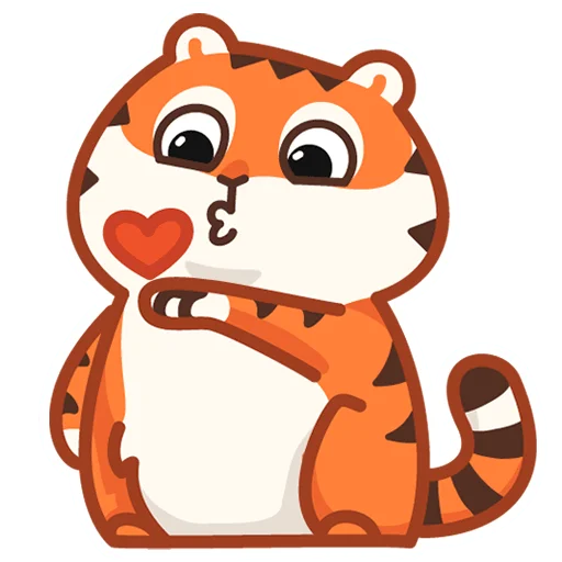 Эмодзи Тигрёнок Персик