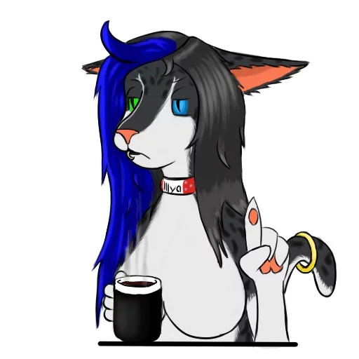 Эмодзи Твоя Кошечка в ошейнике