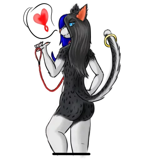 Эмодзи Твоя Кошечка в ошейнике