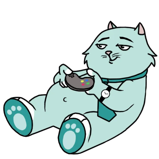 Эмодзи Кот удаленщика