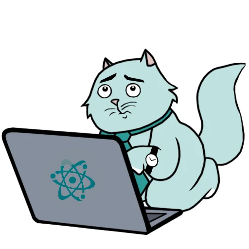 Эмодзи Кот удаленщика