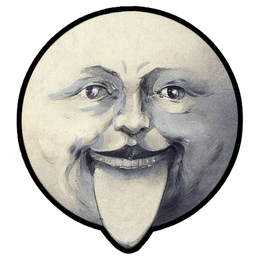 Эмодзи Moons from vintage postcards