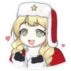 Эмодзи Новогодний посыльный Аня