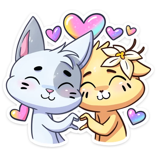 Эмодзи Бисквит и Ванилька вместе навсегда