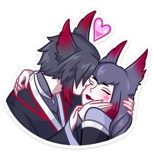 Эмодзи Тёмные Мари и Хидэ