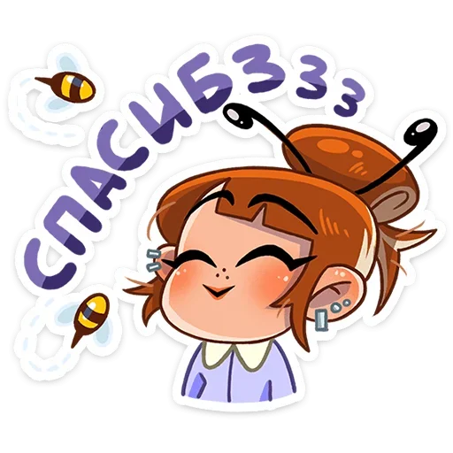 Эмодзи Пчелка Ксюша