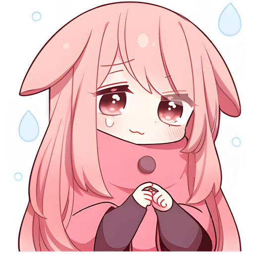 Эмодзи Розовый зайчик