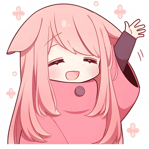 Эмодзи Розовый зайчик