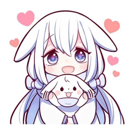 Эмодзи Белая-зайка