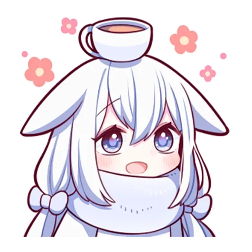 Эмодзи Белая-зайка