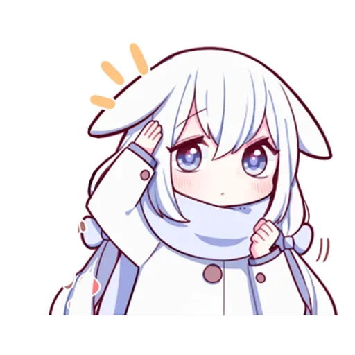 Эмодзи Белая-зайка