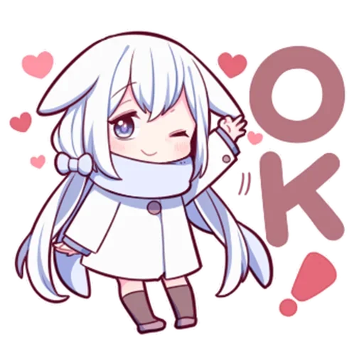 Эмодзи Белая-зайка