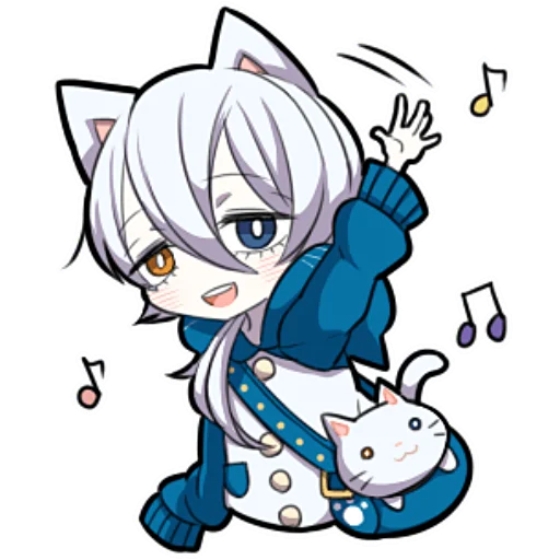 Эмодзи Белый котёнок ч.2