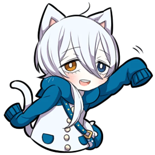 Эмодзи Белый котёнок ч.2