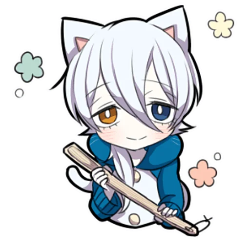 Эмодзи Белый котёнок ч.2