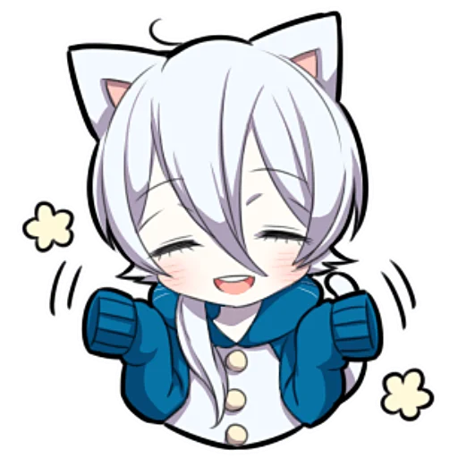 Эмодзи Белый котёнок ч.2