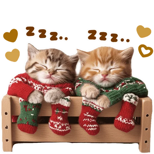 Эмодзи Зимние котики