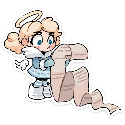 Эмодзи Зимние Нимб и Рожки