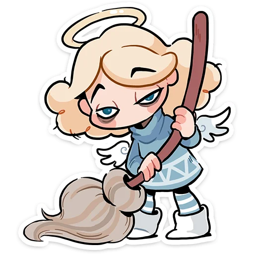 Эмодзи Зимние Нимб и Рожки