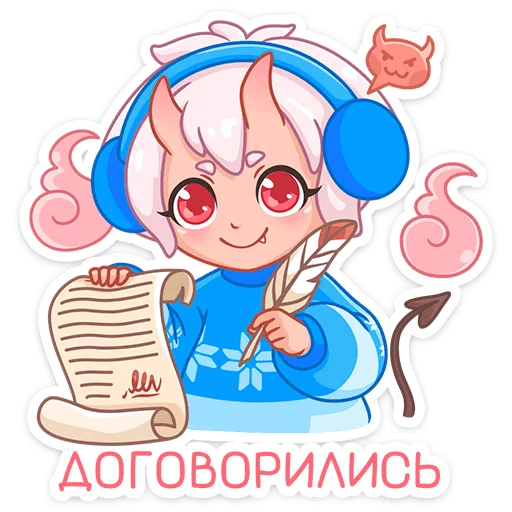 Эмодзи Зимняя Они-тян