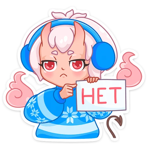 Эмодзи Зимняя Они-тян
