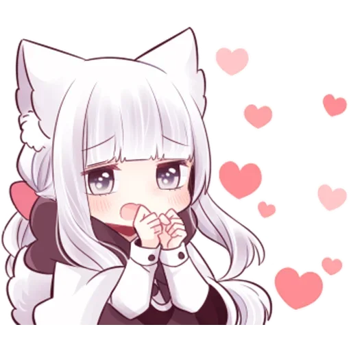 Эмодзи Волчица-тян