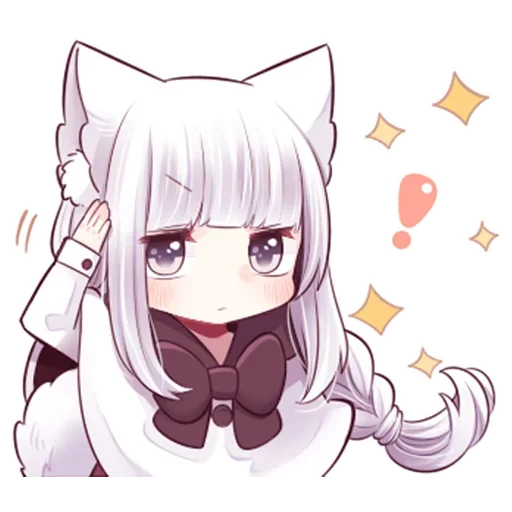 Эмодзи Волчица-тян