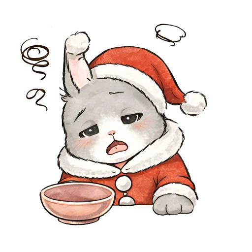 Эмодзи Новогодний зайчик