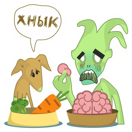 Эмодзи Зомбовеганпокалипсис