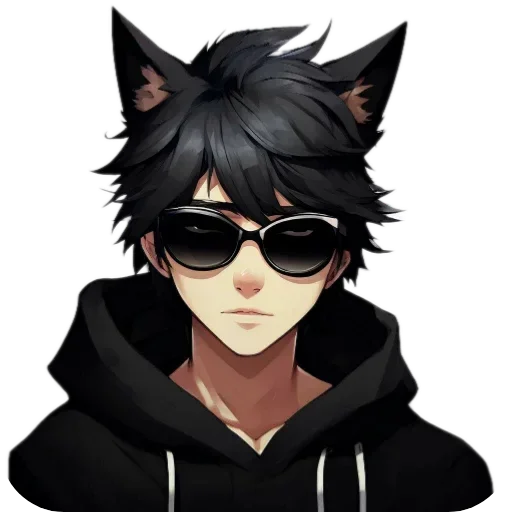 Эмодзи Anime Boy wolf