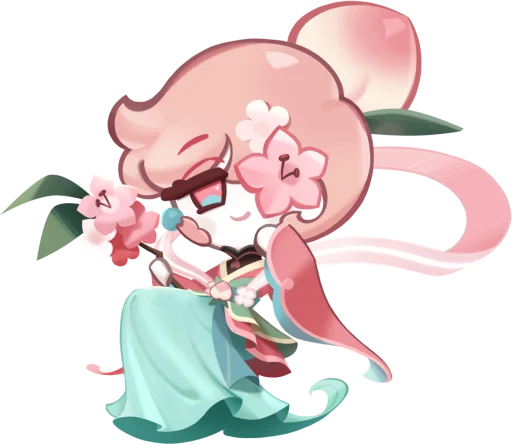 Эмодзи Peach Blossom Cookie