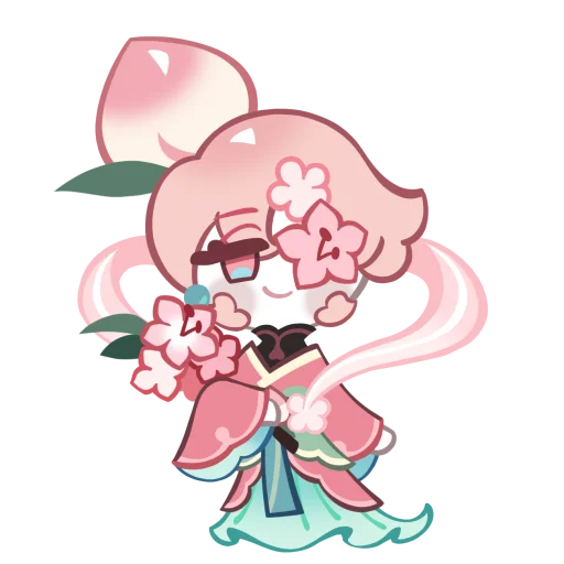 Эмодзи Peach Blossom Cookie