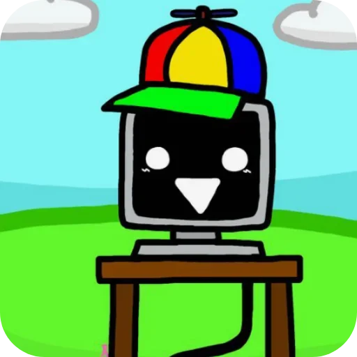 Эмодзи Мистер Фан Компьютер