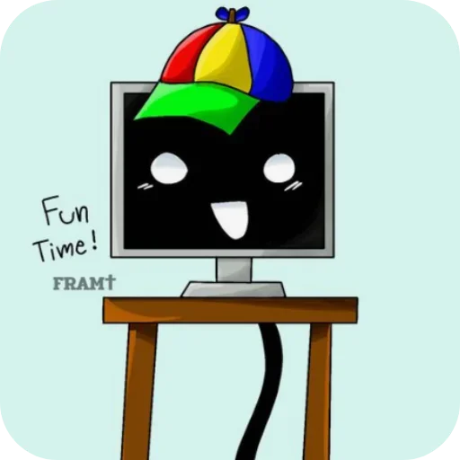 Эмодзи Мистер Фан Компьютер