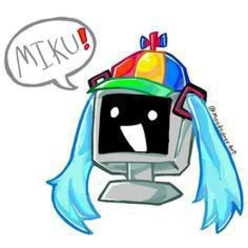 Эмодзи Мистер Фан Компьютер